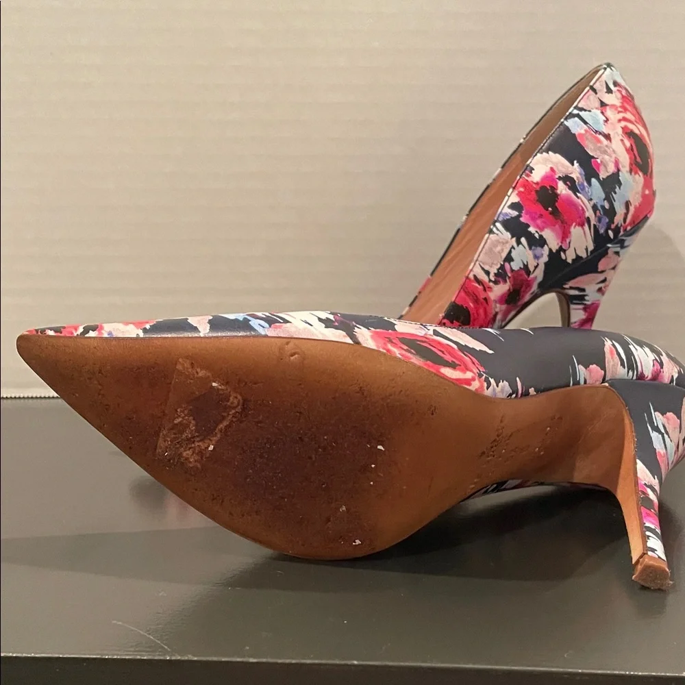 Kate Spade Vero Cuoio Multicolor Floral Heels size 6.5 - Picture 8 of 13
